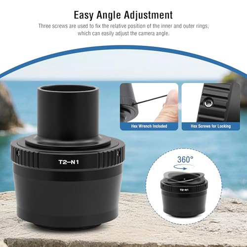 Alstar T T2 Lens Adapter Ring and T Adapter (T-Mount) for T2 N1 T Mount