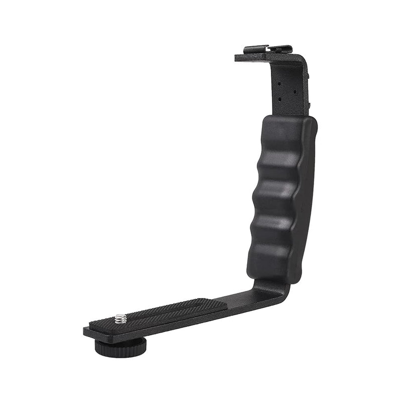 [AUSTRALIA] - L-Shape Flash Bracket with Dual Flash Cold Shoe Mount  Tripod Screw Versatile for Camcorder Microphone DSLR Canon/Nikon/Sony/Yongnuo/Flash Stand 