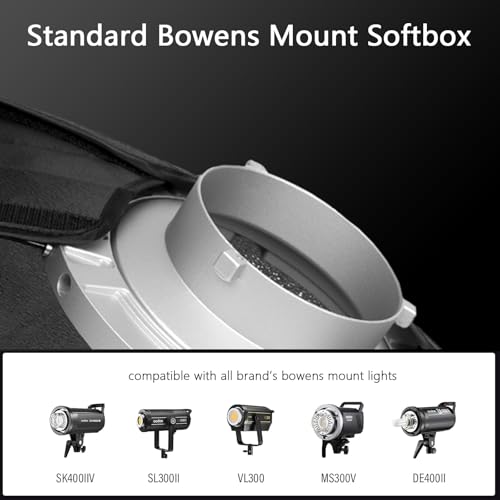 Godox UL 30x45cm Softbox Quick Release, Universal Bowens Mount Small Rectangular Soft Box with Diffusers/Honeycomb Grid/Diffuser Disc for Studio Flash Photography, Streaming, Portrait, Video Lights