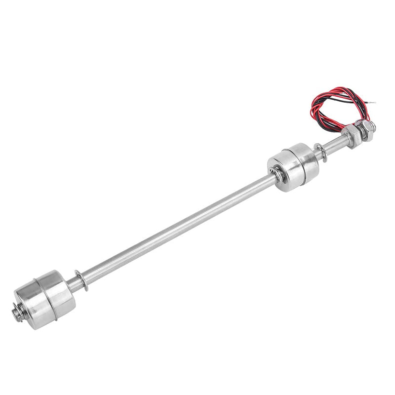 Float Switch Stainless Steel 250 mm, Wired Water Level Sensor, Double Ball Float Switch Made of Stainless Steel for Tank Basins