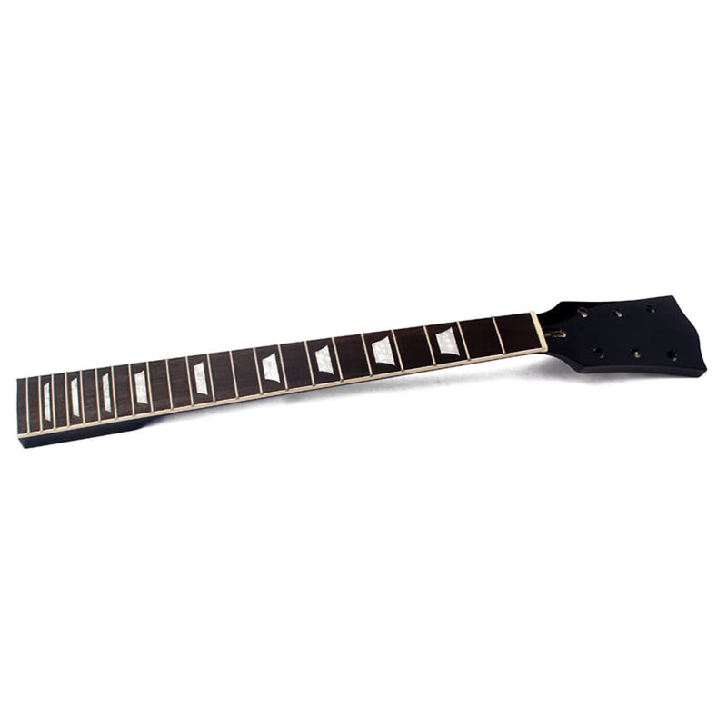 22 Fret Guitar Neck Maple Rosewood Fingerboard with Binding Inlay for Lp Electric Guitar Neck Replacement Gloss Black