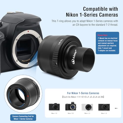 Alstar T T2 Lens Adapter Ring and T Adapter (T-Mount) for T2 N1 T Mount