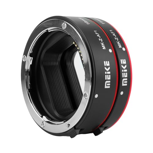 Meike MK-Z-AF1 11mm 18mm Full Frame Macro Metal AF Auto Focus Extension Tube Adapter Ring Kit Compatible with Nikon Z Series Cameras Z5 Z6 Z7 Z50 Z6II Z7II Z30 Zfc Z8