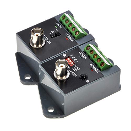 Long Distance Active Video Balun 1 Channel Utp Video Transceiver for CCTV Compatible with All Ahd/Cvi/Tvi/Cvbs Effective Distance 1800M