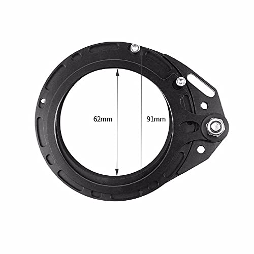 M67 Thread 67mm Red Swing Macro Lens Flip Adapter Mount Clamp Diving Filter for DSLR Underwater Waterproof Housings Case (Black) Black