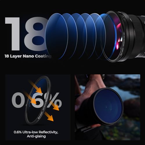 K&F CONCEPT 77mm UV/CPL/ND2-400 Len Filter Kit 3pc Multi-Layer Coatings