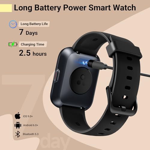 Smartwatch for Women Men with Extra Pink Nylon Watch Band Replacement