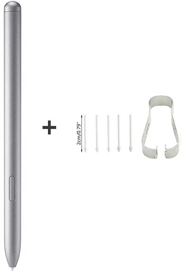 ULK Tab S7 / S7+ S Pen Replacement Touch Pen Stylus Pen S Pen for Samsung Galaxy Tab S7 / S7+ Plus (EJ-PT870) + Tips/Nibs (Without Bluetooth) (Silver) Silver