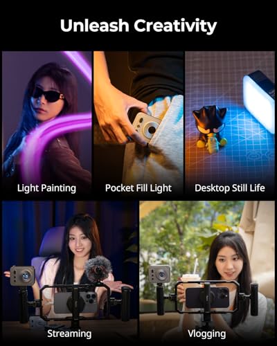 SmallRig RM120 RGB LED Video Light Panel, 7W Portable Metal Camera Light P108 Pro