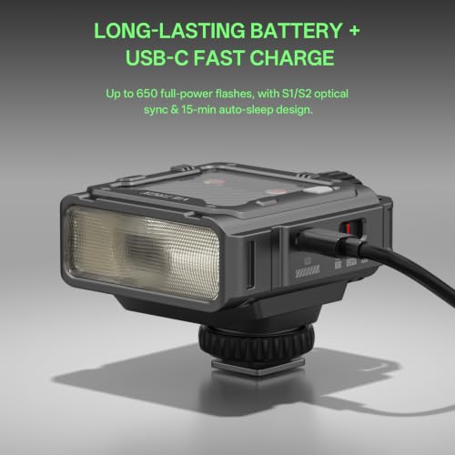 VILTROX Z3 TTL Flash for Nikon, GN16, 26W/s 1800mAh Mini Flash for Camera