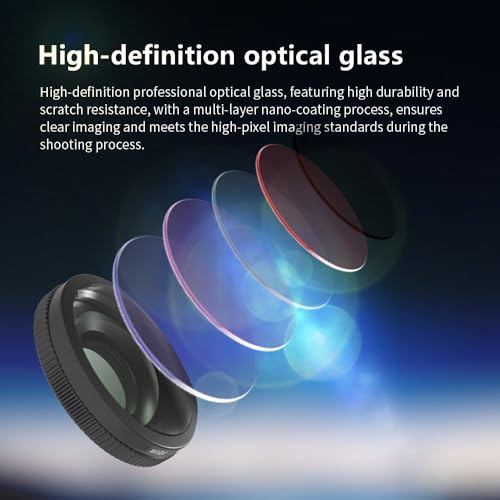 Coyktonty Wide-Angle Lens for DJI Osmo Action 6,HD Optical Glass with 2-Layer Coating 185° Ultra-Wide View Scratch-Resistant Lightweight