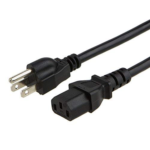 CableCreation [2-Pack] 1 Feet 18 AWG Universal Power Cord for NEMA 5-15P to IEC320C13 Cable, 0.3M / Black