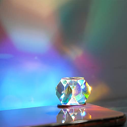 HDCRYSTALGIFTS Optical Glass Polyhedron RGB Dispersion Prism