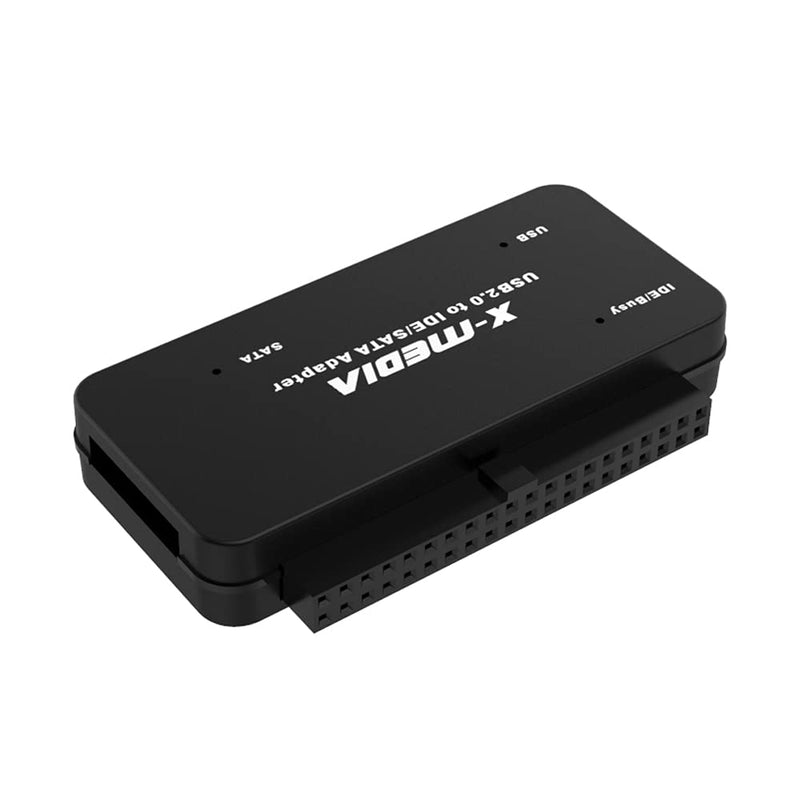 X-MEDIA XM-UB2235S USB 2.0 to IDE SATA Adapter Converter, External Hard Disk Reader/Adapter - Support 2.5/3.5-Inch HDD/SSD Hard Disk Drive