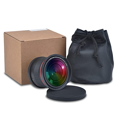52mm 0.35x Fisheye Wide Angle Lens for Nikon D5100 D5200 D5300 D5500 D3000 D3100 D3200 D3300 D3400 D3500 D7000 D7100 DSLR Cameras 52MM