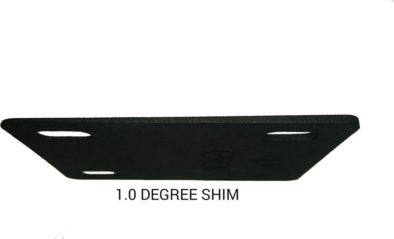 Guitar Neck Shims 3Pcs 0.25°, 0.5°, and 1°Degree Nylon Gasket for Guitar and Bass Bolt-on Neck Repair 3 x 2.2inch Black (Black)