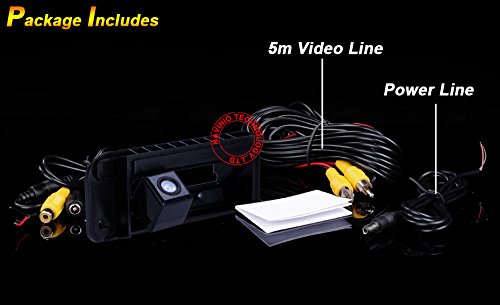 Car Reversing System Parking Assistance Trunk Handle Rear View Backup Camera, for Mercedes Benz W204 S204 C-Klasse W212 C180 C200 C260 C280 C300/A204 C108 C220 C230 C250 C320 C350 Kombi Limousine 12mm Len Camera