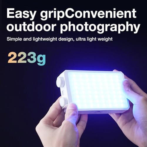 U40 LED Video Light, 40W Portable LED Camera Light, CRI 98+ 2500K~9000K 8000 Lumens Pocket-Sized Selfie Fill Light, Temperature Control Built-in Rechargeable Battery PD Charging 40.0 Watts