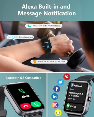 Smart Watches for Women/Men with Extra Silicone Watch Band Replacement