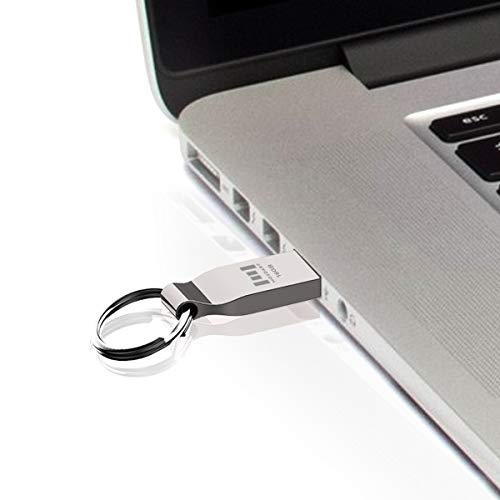 MOSDART 16GB Metal USB 2.0 Flash Drive 10 Pack Bulk Waterproof 16G Thumb Drive Jump Drive Pen Drive Memory Stick with Keychain,Silvery 10Pack 16GB-Silver