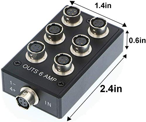 Alvin's Cables 4 Pin Hirose HR10A-7R-4S Splitter Box for Sound Devices 888 833 Zoom F8 Adapter