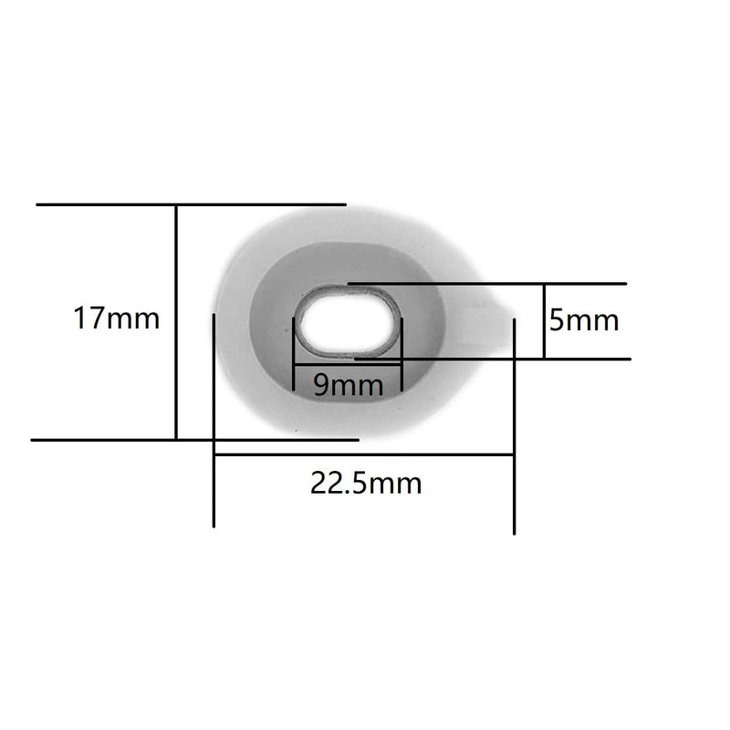 10Pcs Euphonium Valve Guide Cushions 17x22.5mm Euphonium Valve Positioning Guide Gaskets Brass Instruments Pads Replacement Part Set Repair Tool Accessory Type C