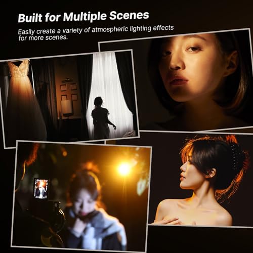 ULANZI LM07 LED Photography Flashlight, Handheld Videography Fill Light Spotlight 2000K-5500K-8000K Bi-Color Zoomable 2000mAh Rechargeable Portable Video Light for Photo, Video, Content Creation Bi Color
