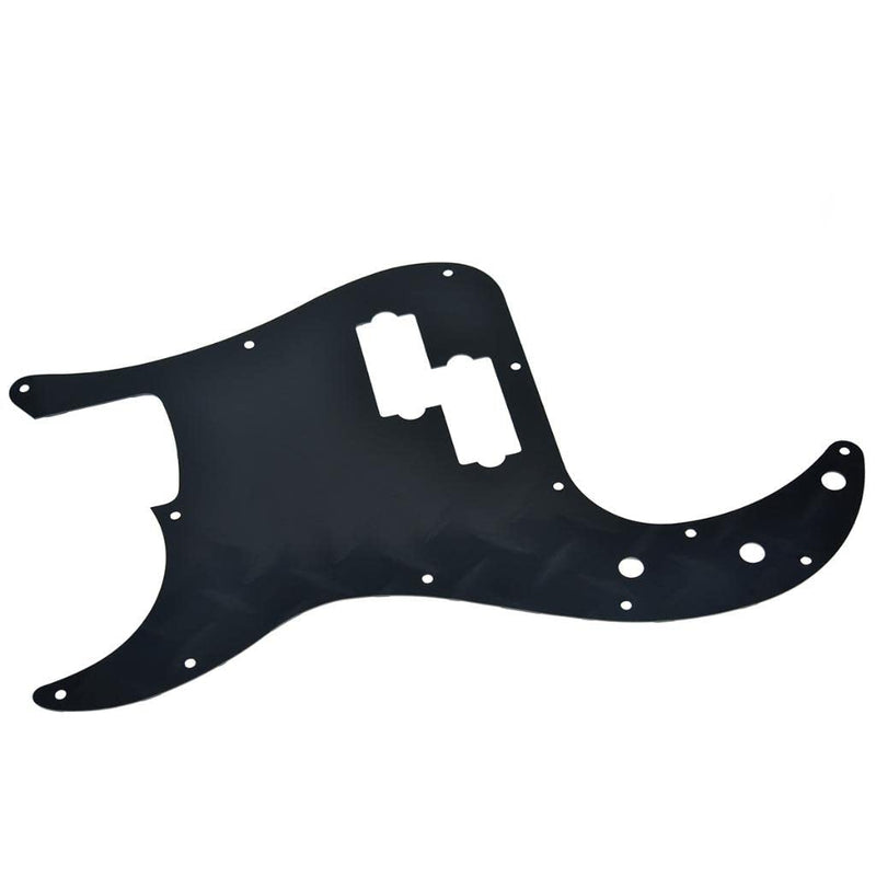 KAISH Premium 13-Hole Metal Diamond Plate Modern Style Standard Precision P Bass Pickguard Aluminium Anodized PB Pickguard for American FD P Bass Black