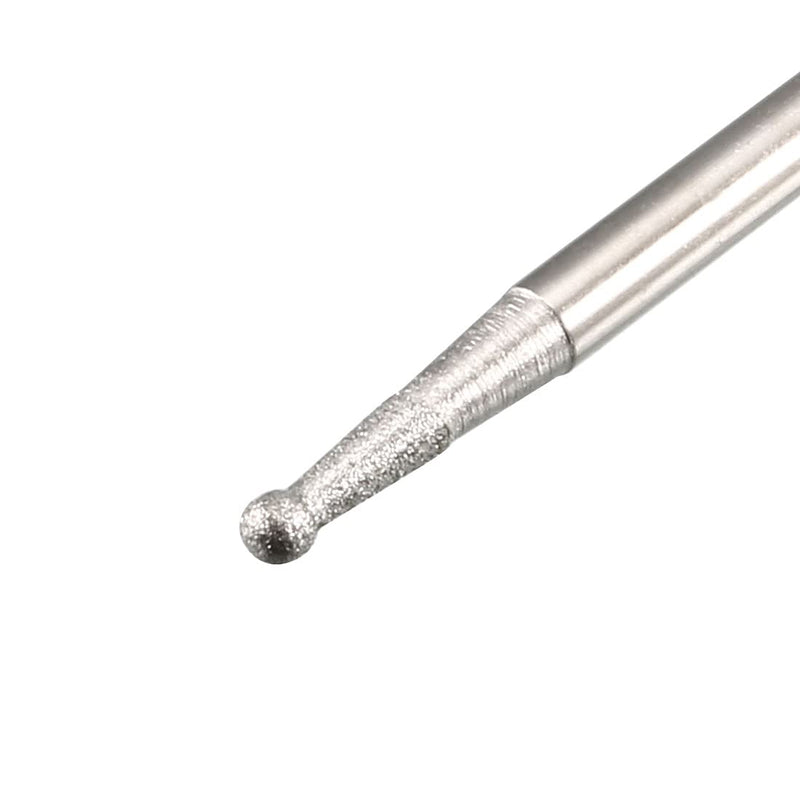 Sourcingmap 2.35mm Shank 1.5mm Dia Diamond Head Ball Shaped Grinding Mounted Point Bit 20pcs