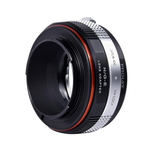 PHOLSY Lens Mount Adapter Manual Focus: Compatible with Nikon F (G-Type) Lens to Sony E (NEX) Camera Body, Compatible with Nikon G to Sony E Nikon F (G) to Sony E