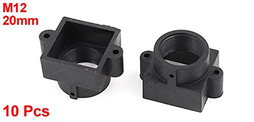 [AUSTRALIA] - uxcell 10 Pcs S Mount M12 Board Lens Holder 20mm Screw Spacing Black for CCTV Camera 