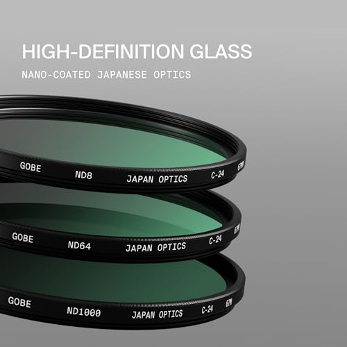 Gobe 40.5mm ND8, ND64, ND1000 Lens Filter Kit
