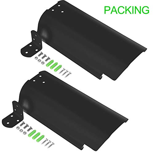 2 Pack Universal Sun Rain Shade Camera Cover Shield,Protective Roof for Outdoor Dome, Bullet Cameras,for Blink,Eufy,Arlo,WyzeCam,Nest,Ring,SimpliSafe,Kasa,Aluminum Alloy Material-Black 2 Pack Black