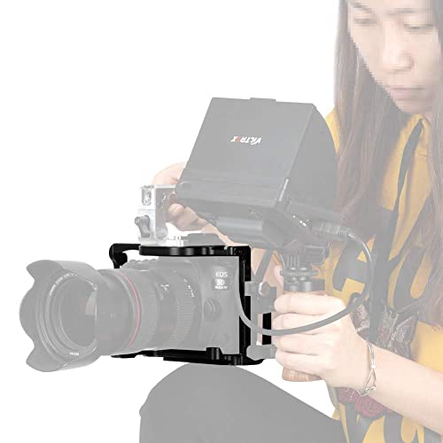 NICEYRIG Cage for Canon 5D 5DS Mark IV III II, Full DSLR Camera Cage with QR Plate for Arca Swiss and NATO Rail Cold Shoe - 267