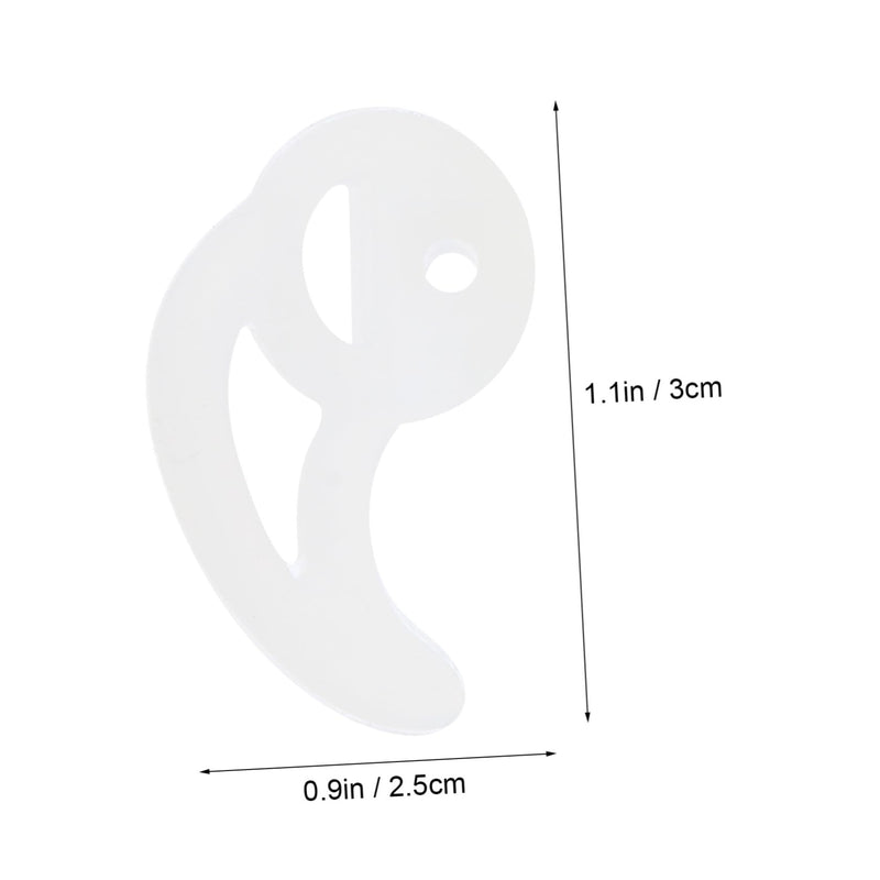 [AUSTRALIA] - HOMSFOU 3 Pairs Silicone Earplugs Acoustic Tube Earpiece Fin Earbud Replacement Ear Mold Silicone Earbud Tips Acoustic Tube Earpiece Earbud Ear Insert Replaceable White Radio 