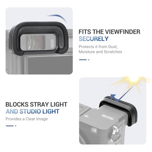 JJC 2-Pack FDA-EP20 Eyecup Eyepiece Eye Cup & FA-SHC1M Hot Shoe Cover Cap for Sony A6700 Camera