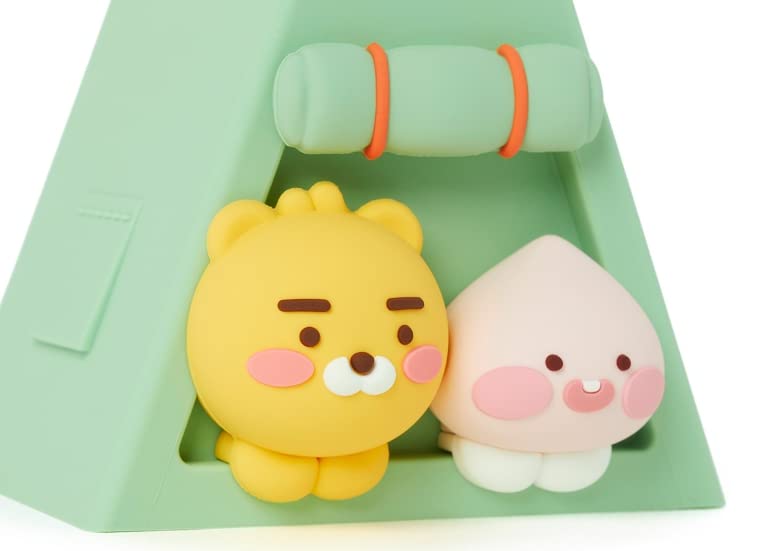 KAKA0 Official Merchandise Gift Set- Little Ryan and Little Apeach Camping Themed Stand Dock Case Compatible with Apple Watch + Heart Memocard Included
