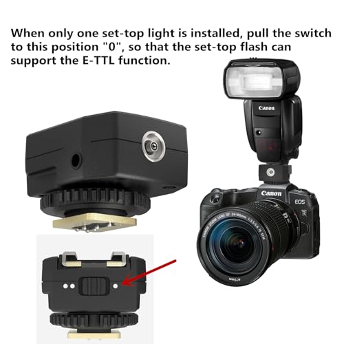 DY-T3C Set Style Multi-Functional hot Shoe Adapter, Single-Lens Reflex Camera Universal Flash Expansion Accessory/ Also Applicable Mini Camera Flash Height-Increasing Conversion Accessories DY-T3C 1pcs + PC cable 3pcs