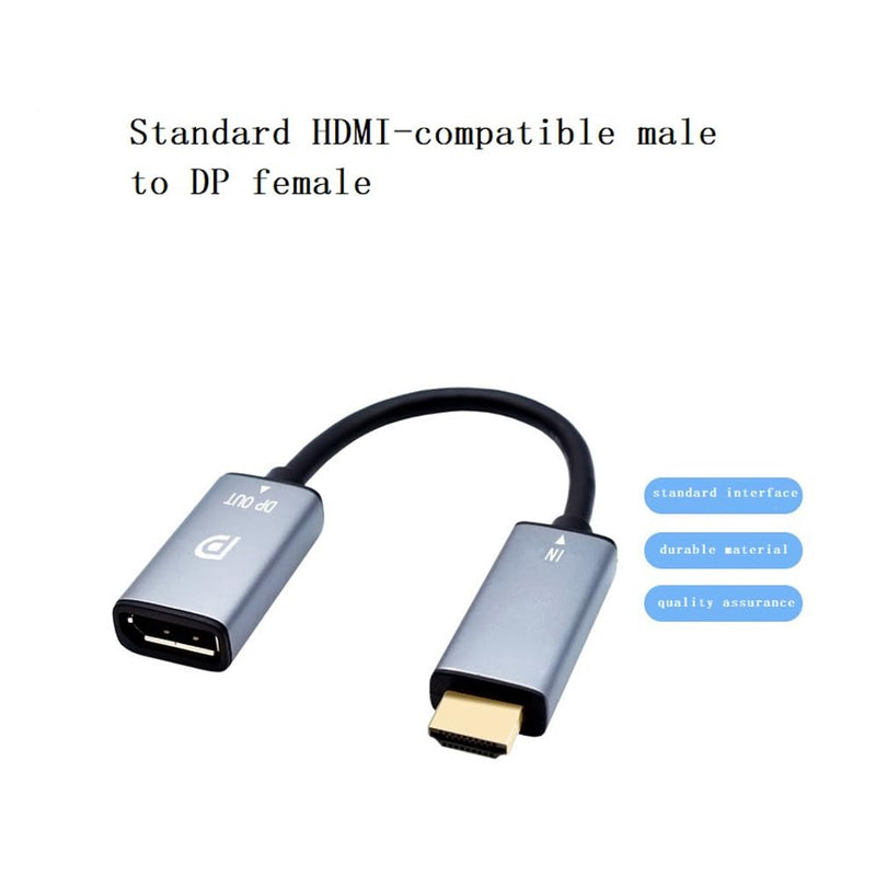 HDMI to DisplayPort Adapter 4K@60Hz High Speed HDMI Male to DP Female Converter Cable Compatible for PC Graphics Card Laptop Mini NS PS5/4 Xbox One/360