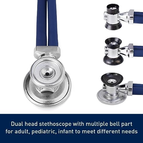 [AUSTRALIA] - SCIAN Sprague Rappaport Stethoscope for Nurses, Doctors, and Home Use, Multifunctional Cardiology Stethoscope Double Head with Adults, Children and Toddlers, Changing Bell (UK Blue) UK Blue 