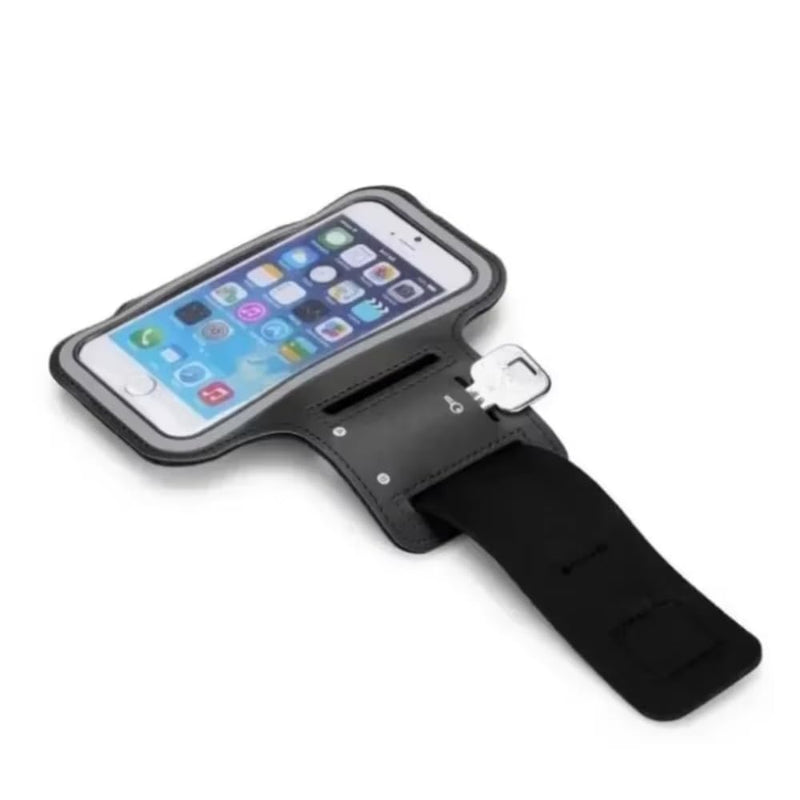 Outdoor Sports 5.5inch Mobile Phone Armband Smartphone Key Holder Gym Running Phone Bag Arm Band Cases for Samsung iPhone Holder (Black) black