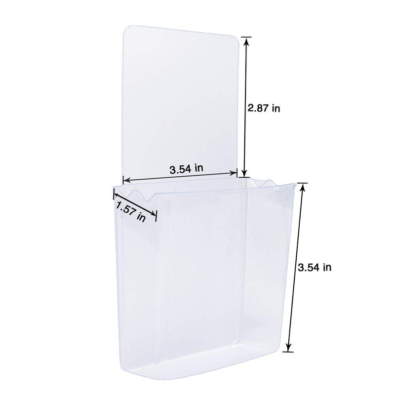 Remote Holder Wall Mount Damage-Free (2 Pack), Clear and Strong Self-adhesive Universal Media Organizer Storage Box for Mobile Phone,Remote Control,Keys,Pens etc
