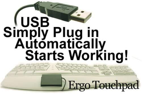 Ergo Touchpad Buttons ETP001BTP Low Profile - Plug-n-Play, just Plug it in for Basic Mouse Functions and Glide Extend for Unlimited Drag-n-Drop.