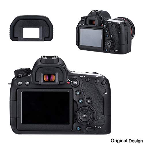 JJC Silicone EB Eyecup Viewfinder for Canon 5D Mark II 90D 70D 6D, 2-Type Original+Extended