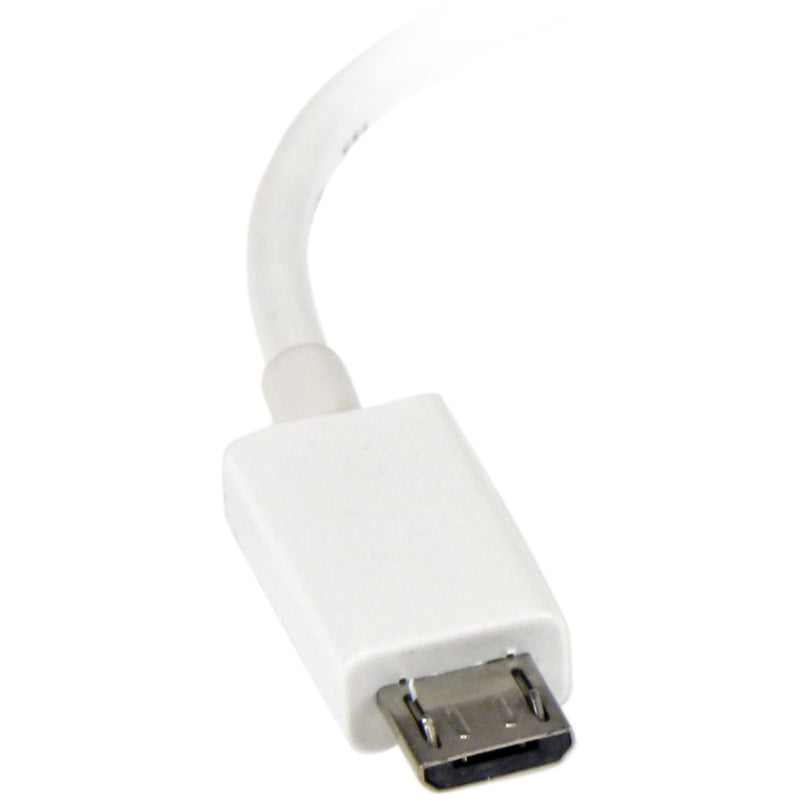 StarTech.com 5in White Micro USB to USB OTG Host Adapter M/F - Micro USB Male to USB A Female On-The-Go Host Cable Adapter - White (UUSBOTGW) 5in / 13cm