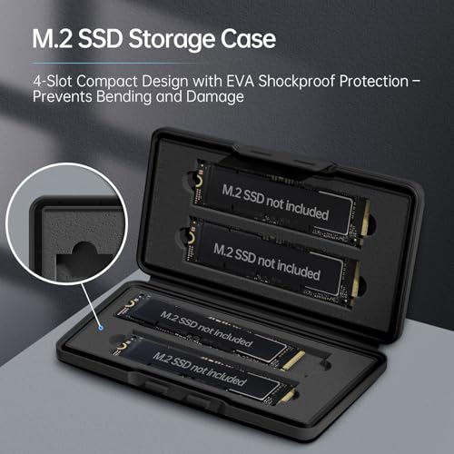 M.2 Reader Dock + 4 Slots M.2 Storage Box Blue - SD03 Alloy + C43
