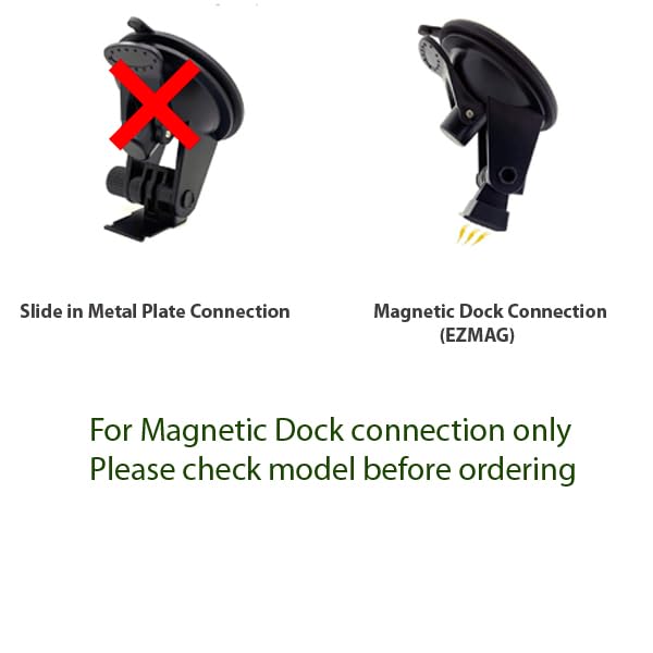 Strong Suction Mount w/Magnetic Dock Cradle for Cobra RAD 700i Dual Pro 360 & Road Scout Radar Detectors (EZ Magnet Connection)