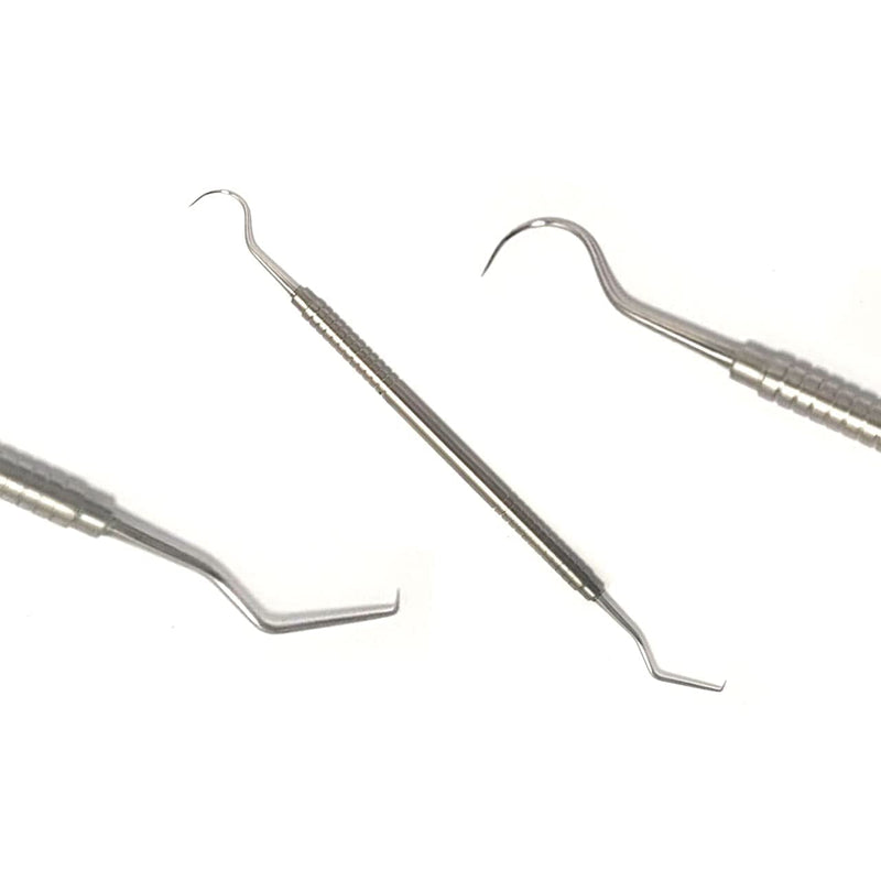 Hook Pick Double Ended Oral Hygiene Dental Explorer Stainless Steel Teeth Cleaning Oral Student Tool Tooth Picks Metal