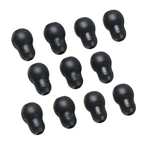 10 pcs Reusable Black Silicone Soft Earplug Eartips for Stethoscope 2cm x 1.2cm