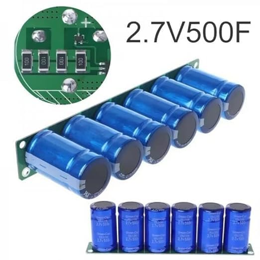 1Set of 6 Automotive Supercapacitor Rectifier Modules 35 x 60 mm 2.7V 500F Supercapacitor Rectifier Module with Balancing Board Circuit Boards